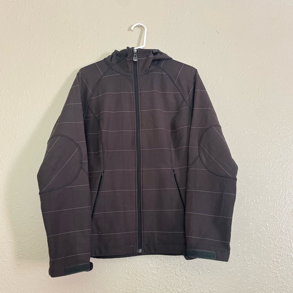 Burton Gray Purple Dry Ride Zip Hooded Jacket